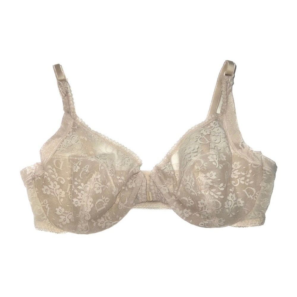 Vintage 1980’s Christian Dior Deadstock Nude Lace Monogram Logo Bra, 36B - Picture 11 of 11